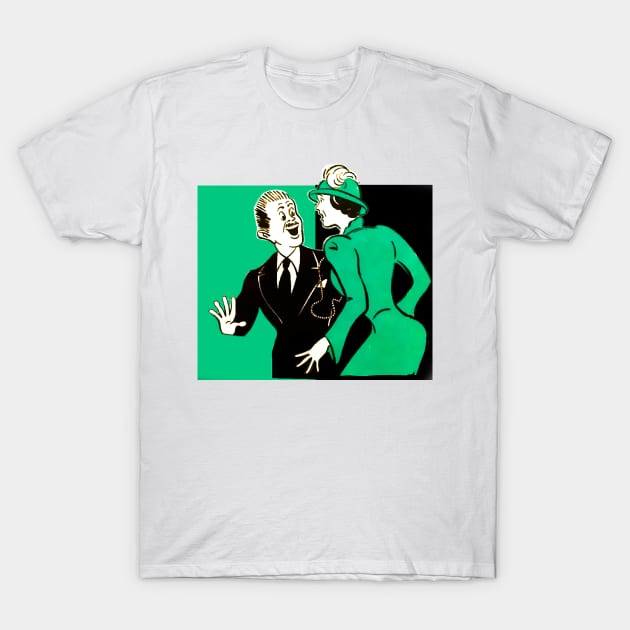 man and woman talking T-Shirt by Marccelus